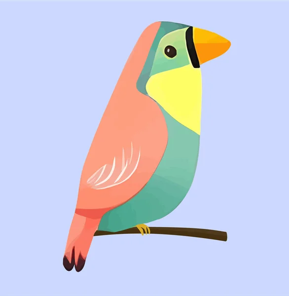 Diseño Vectorial Del Pinzón Gouldian Lindo Pájaro — Vector de stock