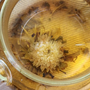 Şeffaf bir çaydanlıkta 