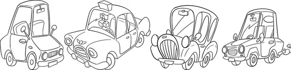 Car Mapping Character Sets Described Vector Image Set Hand Drawn — стоковый вектор