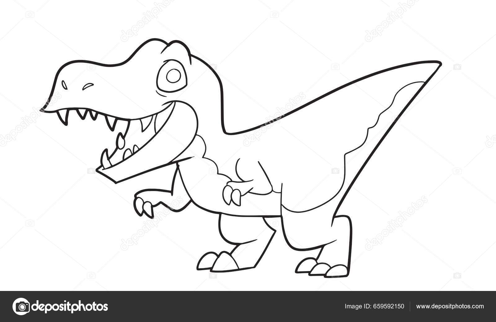Desenho de Tiranossaurus Rex para Colorir - Colorir.com