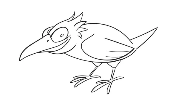 Wicked Crow Hallowen Party Coloring Pages Halloween Coloring Page Spooky — Stock Vector