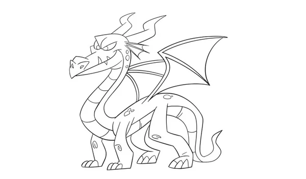 Cute Dragon Character Coloring Page Creative Coloring Experiences Dragon Pages Векторна Графіка