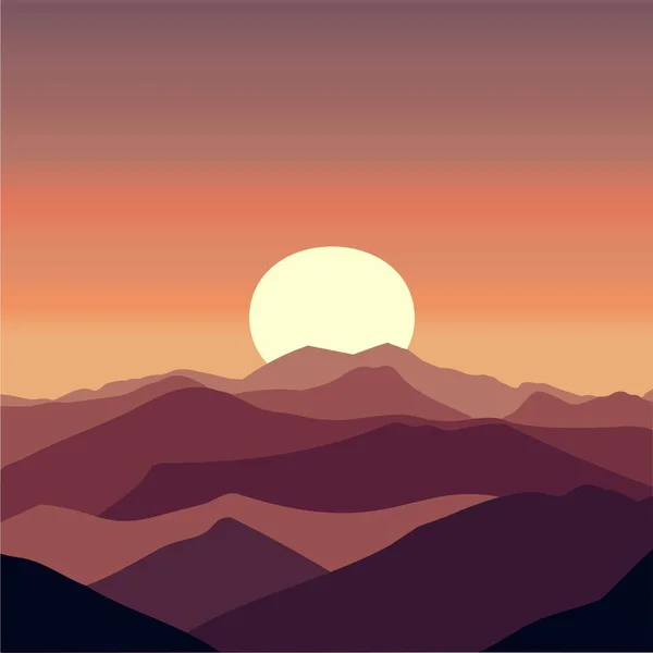 Hintergrund Sonnige Wüste Bei Sonnenuntergang — Stockvektor