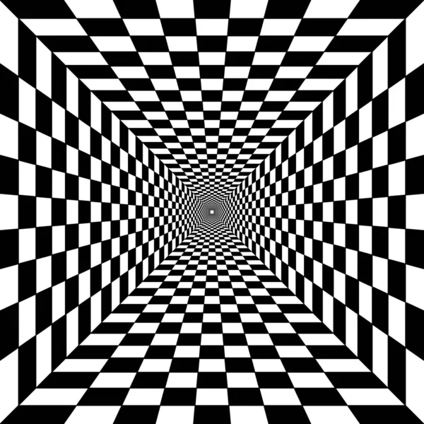 Zihin bükme illüzyonu siyah beyaz desen tasarımı.