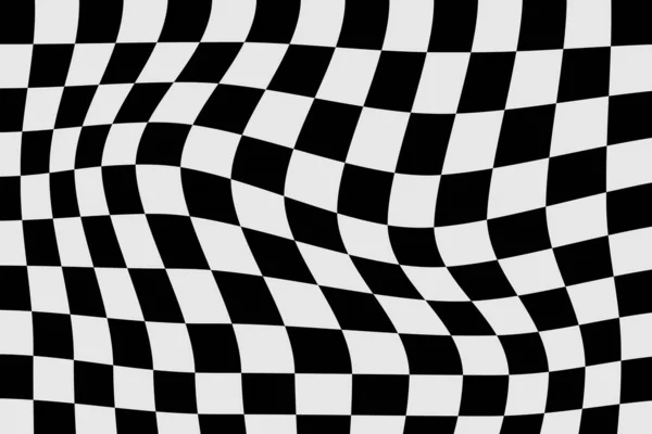 Fundo Xadrez Distorcido Preto E Branco, Checker, Resumo, Forma