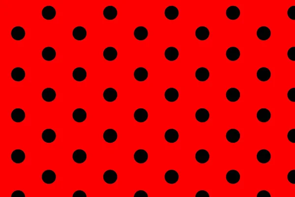 Абстрактні Чорні Крапки Полоки Червоному Фоні Візерунка — стоковий вектор