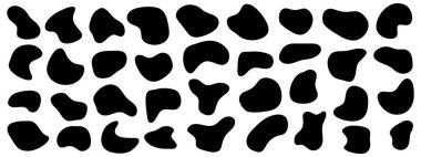 Soyut sıvı şekil elementleri, sıvı dinamik siyah sıvı şekil vektör tasarımı.