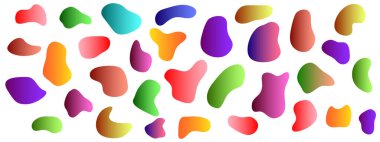 Soyut sıvı şekil elementleri, sıvı dinamik gradyan ve altın çerçeve vektör tasarımı.