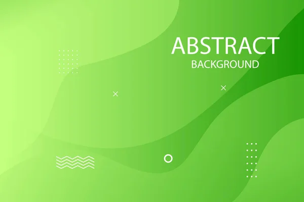 Abstract Green Gradient Background Dynamic Shapes Vector Illustration — Stock Vector