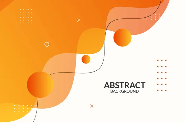 Abstrait Orange Dégradé Fond Formes Dynamiques — Image vectorielle