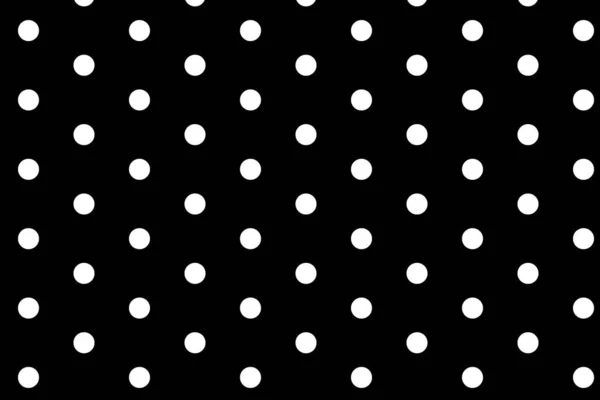 Abstrait Pois Blanc Motif Fond Noir — Image vectorielle