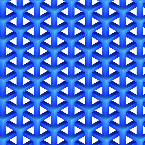 Abstracto Geométrico Hexagonal Azul Patrón Vector — Vector de stock