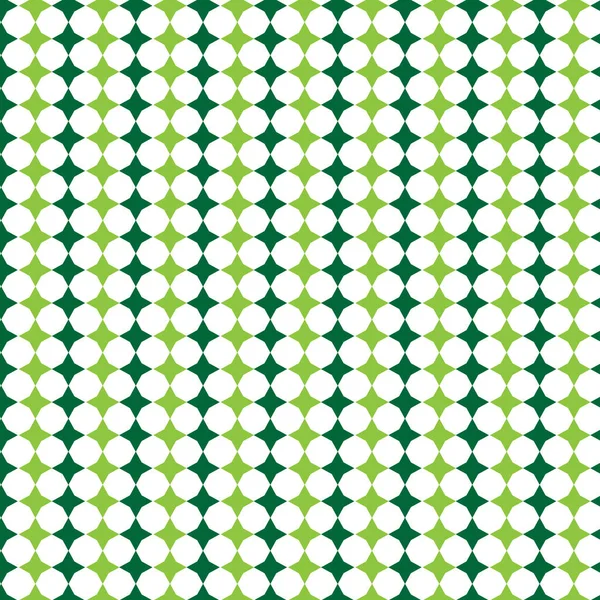 Abstrato Sem Costura Geométrica Verde Estrela Padrão Vetor — Vetor de Stock