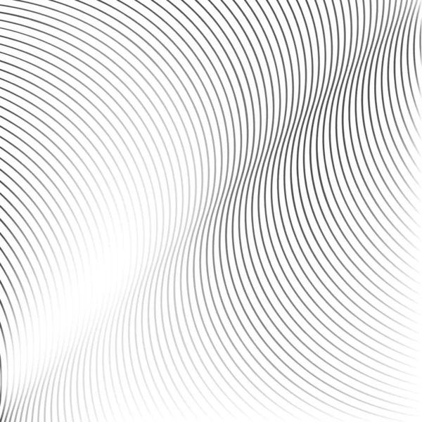 Abstrakcyjny Geometryczny Czarny Biały Gradient Fala Linia Wzór Sztuka — Wektor stockowy