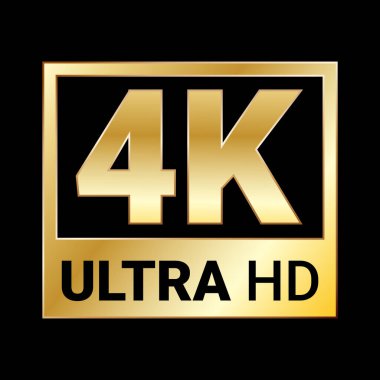 4k ultra hd altın metin vektörü.