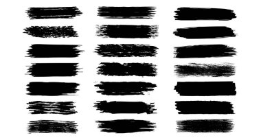 Soyut siyah boya fırçası kümesi 