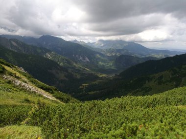 Slovakya 'nın High Tatras kentindeki dağların güzel manzarası