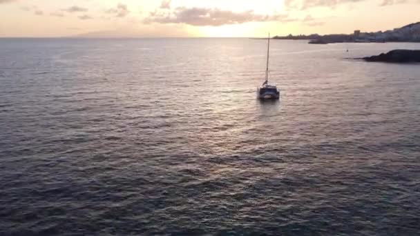 Вид Повітря Море Гори — стокове відео