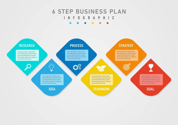 Modelo Infográfico Passo Plano Negócios Para Crescimento Arredondado Triângulo Multi — Vetor de Stock