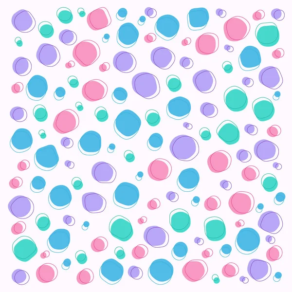 Beautiful Multi Colored Circle Pattern Circle Outline Top Design Fabric — Stock Vector