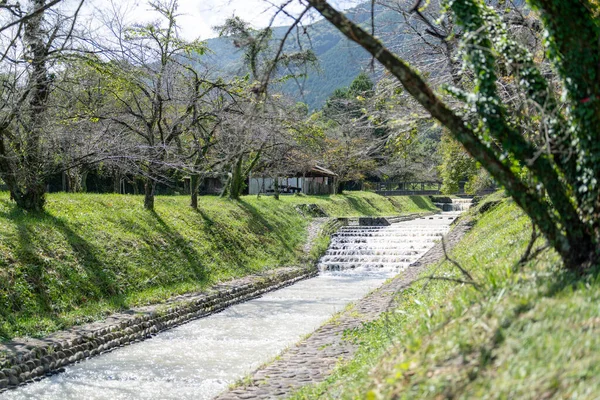 Paysage Promenade Dans Parc Asatori Dans Ville Ibigawa Préfecture Gifu — Photo