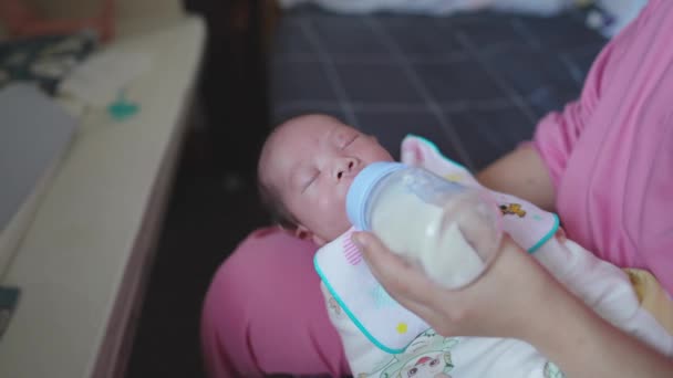 Pasgeboren Fotografie Van Een Taiwanese Baby 18E Dag Geboorte — Stockvideo