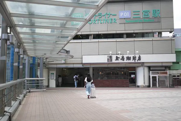 stock image Scene of construction and crowd in front of Sannomiya Station in Sannomiya, Kobe City, Hyogo Prefecture, Japan, during Obon summer 2024.