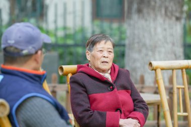 Soğuk bir kış akşamında, 70 'li yaşlarda Çinli bir kadın ve 30' lu yaşlarda bir erkek torunu Çin 'in Şanghay bölgesindeki taş bir bankta oturup manzaraya bakarlar..