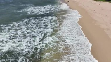 Endonezya Tropikal Plajı Havadan Görünümü