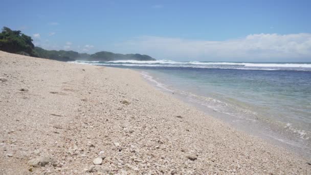 Tropischer Strand Mit Blauem Himmel Indonesien — Stockvideo