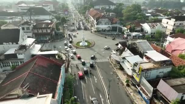 Yogyakarta Indonesia Maggio 2023 Veduta Aerea Del Monumento Tugu Jogja — Video Stock