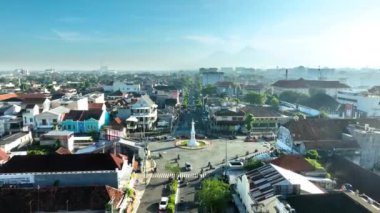 Yogyakarta, Endonezya - 5 Mayıs 2023 - Tugu Jogja veya Yogyakarta Anıtı, Endonezya