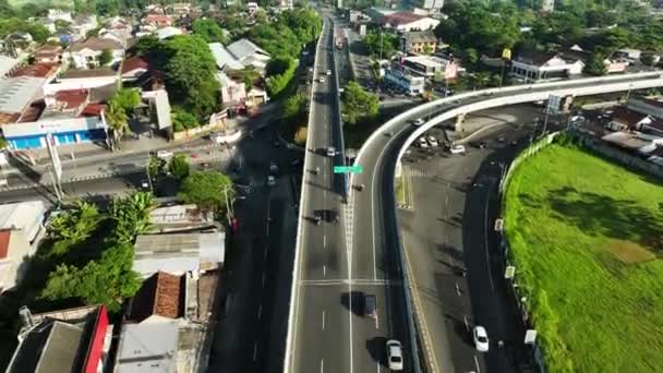 Veduta Aerea Del Cavalcavia Del Cavalcavia Nella Città Yogyakarta Indonesia — Video Stock