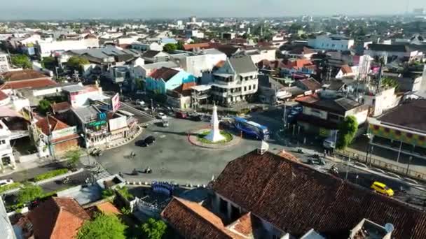 Yogyakarta Indonésie Května 2023 Letecký Pohled Tugu Jogja Nebo Yogyakarta — Stock video