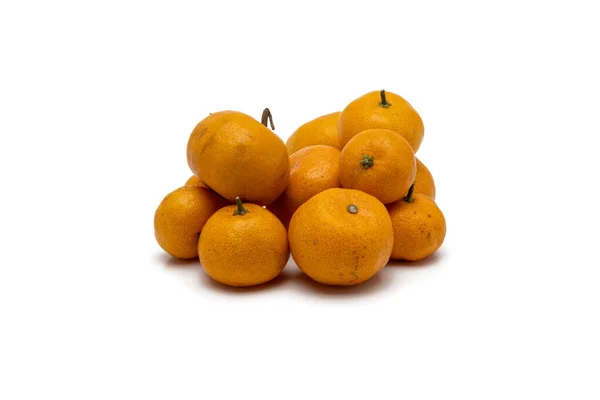 Narancs Elszigetelt Shantang Orange Fehéren Shantang Burmai Narancs Fehér Háttér — Stock Fotó