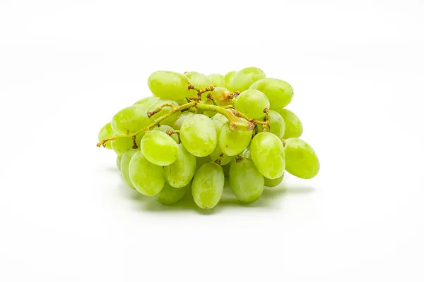 Grüne Trauben Isoliert Realistische Grüne Trauben Auf Weißem Hintergrund — Stockfoto