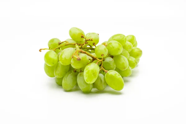 Groene Druiven Geïsoleerd Realistische Groene Druiven Een Witte Achtergrond — Stockfoto