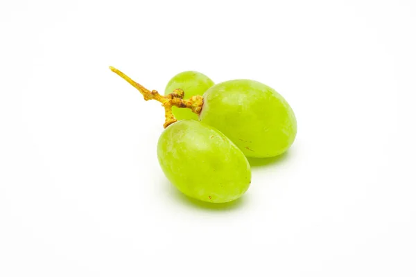 Green Grapes Isolated Realistic Green Grapes White Background — Stock Photo, Image