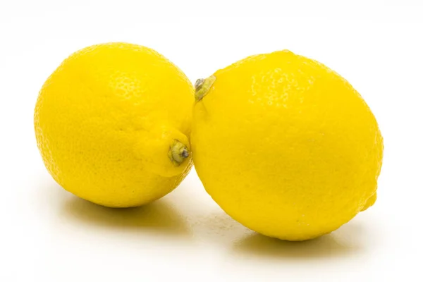 Citron Isolerad Realistiska Citron Vit Bakgrund — Stockfoto
