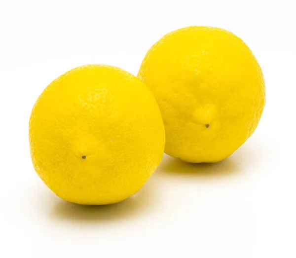 Citron Isolerad Realistiska Citron Vit Bakgrund — Stockfoto