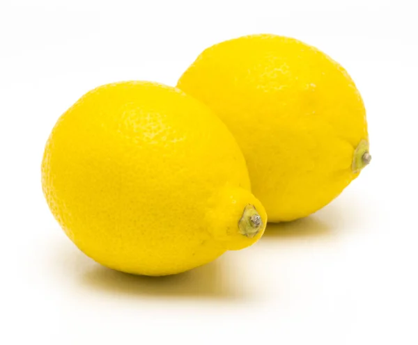 Lemon Terisolasi Lemon Realistik Latar Belakang Putih — Stok Foto