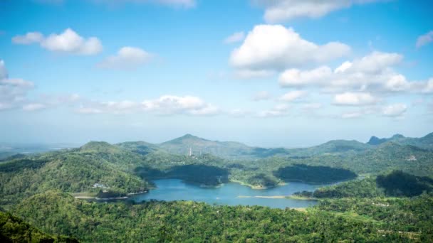 Timelapse Waduk Sermo Artificial Lake Kalibiru National Park Indonesia — Stock video