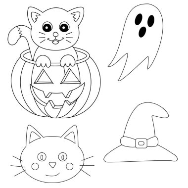 Cadılar Bayramı için Korkunç ve Komik Clipart