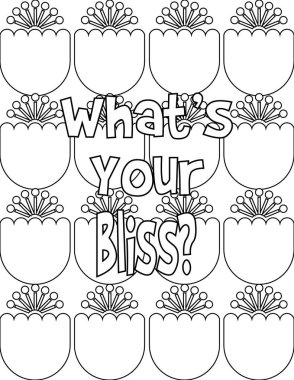 Onaylama Renk Sayfası Çocuklar ve Yetişkinler İçin Çiçekli Bir Arkaplanda Olumlu Titreşimler İçerir