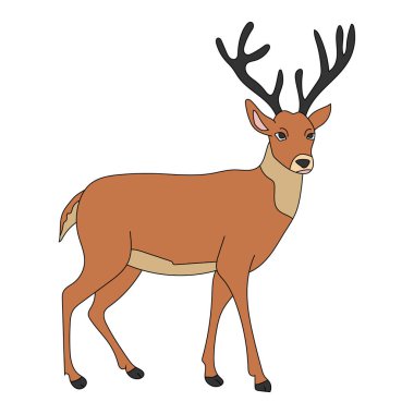 Geyik Tırmanışı. Doodle Hayvanlar Tırmanışı. Vahşi Hayvanlar Çizgi Filmi Vahşi Yaşam Aşıkları İçin Tırmanma