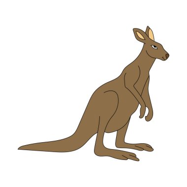 Kanguru Clipart. Doodle Hayvanlar Tırmanışı. Vahşi Hayvanlar Çizgi Filmi Vahşi Yaşam Aşıkları İçin Tırmanma
