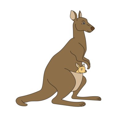 Kanguru Clipart. Doodle Hayvanlar Tırmanışı. Vahşi Hayvanlar Çizgi Filmi Vahşi Yaşam Aşıkları İçin Tırmanma