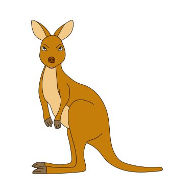 Kanguru Clipart. Doodle Hayvanlar Tırmanışı. Vahşi Hayvanlar Çizgi Filmi Vahşi Yaşam Aşıkları İçin Tırmanma