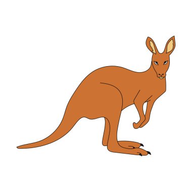 Kanguru Clipart. Doodle Hayvanlar Tırmanışı. Vahşi Hayvanlar Çizgi Filmi Vahşi Yaşam Aşıkları İçin Tırmanma
