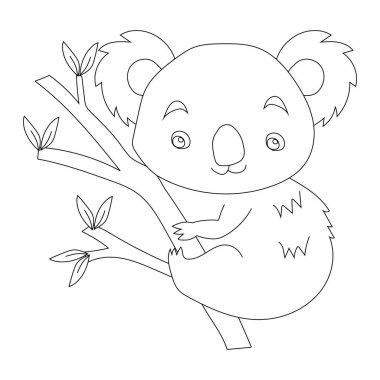 Koala Clipart. Doodle Hayvanlar Tırmanışı. Vahşi Hayvanlar Çizgi Filmi Vahşi Yaşam Aşıkları İçin Tırmanma